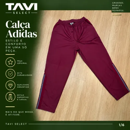 Calça Adidas Vintage Vinho - G