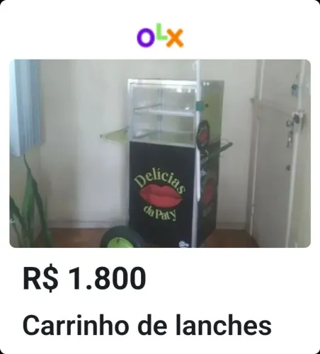 Carrinho de lanches 1600,00