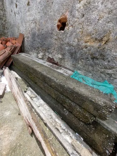 Seis vigas dormentes de concreto em boas condições (leia a descrição)