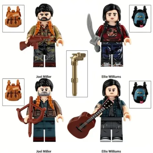 The last of us minifigure 2x1 ellie williams e joel Miller miniatura de coleção a dupla