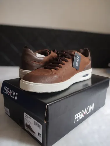 Sapato Ferracini Nobuck Chocolate (novo)