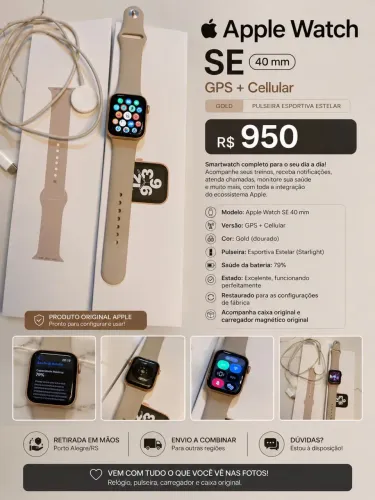Apple Watch SE 40mm GPS + Cellular - Original Apple
