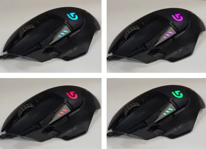 Mouse Logitech G502 Proteus Spectrum RGB Preto Gamer 11 Botões Ajuste de Peso Sensor Hero
