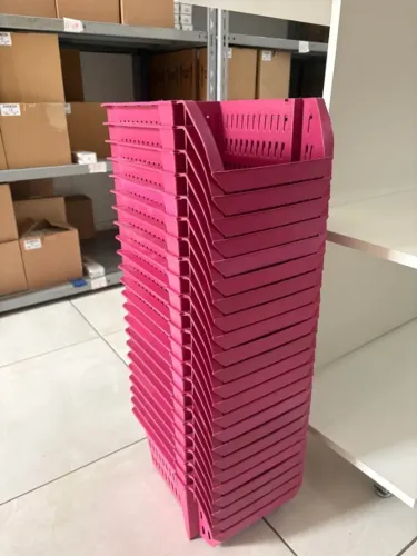 24 CESTOS ORGANIZADORES ROSAS ? R$75