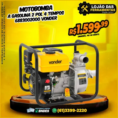 Motobomba a Gasolina 2 Pol 4 tempos * VONDER