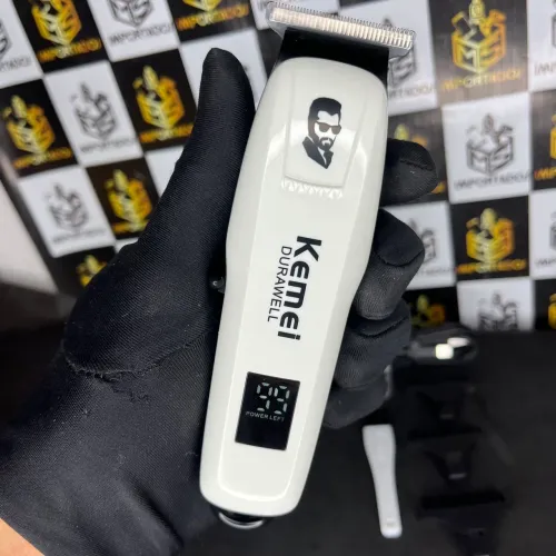 Máquina de Acabamento Kemei KM-232 Profissional Recarregável