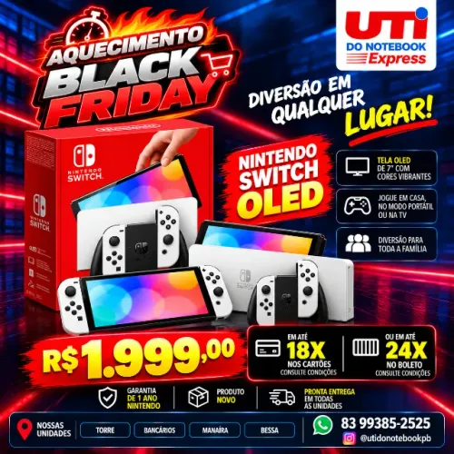 Promoção! Vídeo Game Nintendo Switch OLED 64gb Novo