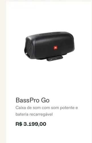 CAIXA DE SOM JBL BASS PRO GO
