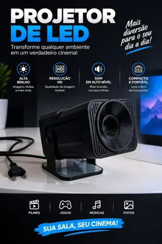 PROJETOR PORTÁTIL LED 4K
