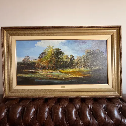 Quadro pintado a mão Fernando Barbosa paisagem