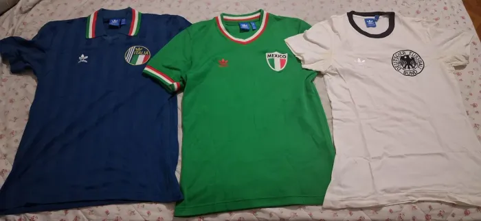 Lote camisetas adidas Itália México Alemanha