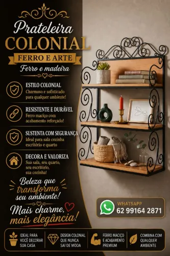 Prateleira para cozinha sala e escritório