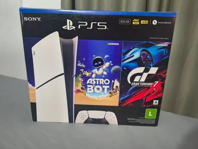 Caixa vazia de Playstation 5 slim digital