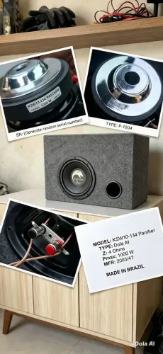 Subwoorfer 10 polegadas 1000 watts