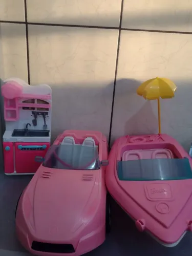 Carro, iate e Cozinha da Barbie originais brinquedo