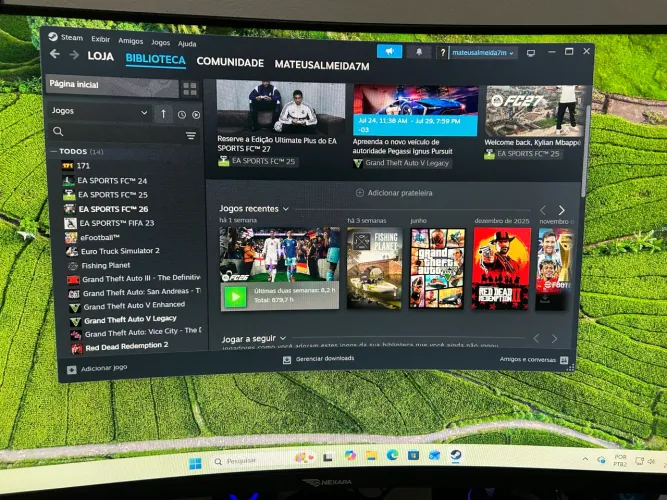 PC Gamer Completo | i7-10700F + RTX 2060 6GB + Monitor Curvo 32" 180Hz + Controle PS4