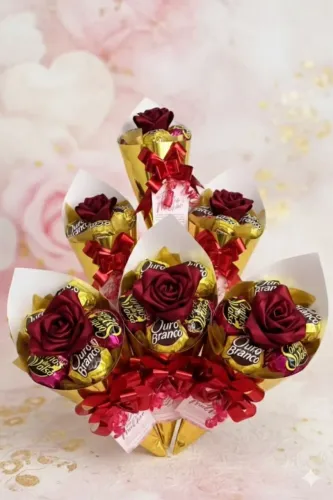 Dia da mulher | mimo | presente | buquê de chocolate | ouro branco