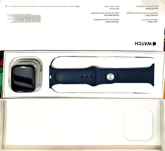 Apple Watch 9, 45mm com GPS, pulseira azul<br>