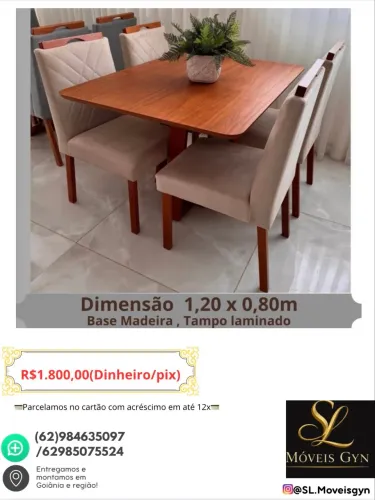 Mesa de Jantar 4Cadeiras