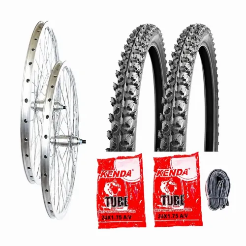 Par De Rodas Aro 24x1,75 V-brake - Kit Completo Montado