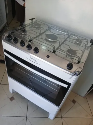 Fogão 5 bocas atlas fast cook branco automático semi novo
