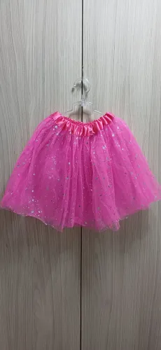 Saia de tule com brilho 30 cm