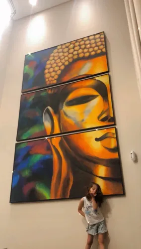 TELA PINTADA A MÃO BUDDHA