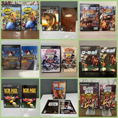 9 jogos de PS2: Crash, Guitar Hero,Tony Hawks 3 e outros (preços na descrição)