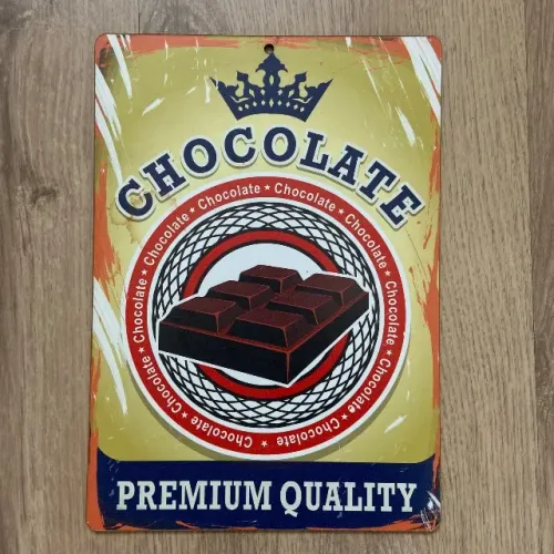 Quadro Retrô Chocolate, medida 27cm x 19,5cm