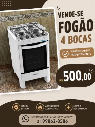 Vende-se fogão 4 Bocas