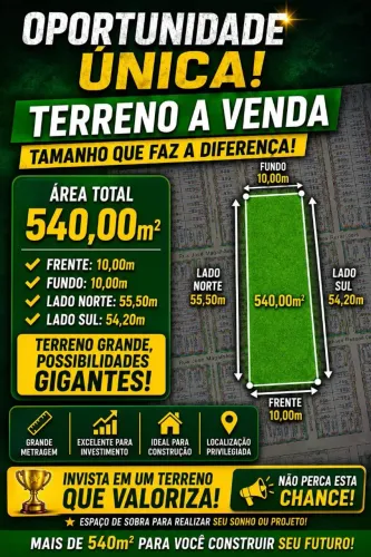 Terreno 540 m² em Paramirim-BA | Documentação em Dia | Excelente Investimento