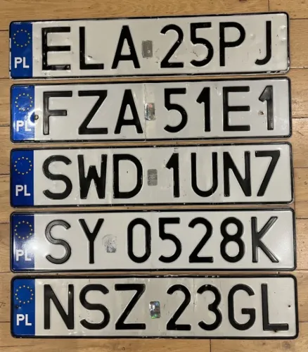 Placa de carro original veículos Polônia para coleção - carros, veículo, Europa