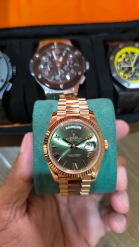 Rolex Day Date Rose Green Clone