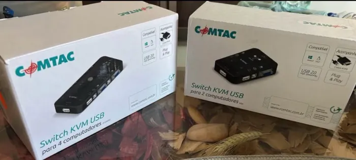 Vendo 2 KVM USB Comtac, novos e nas caixas