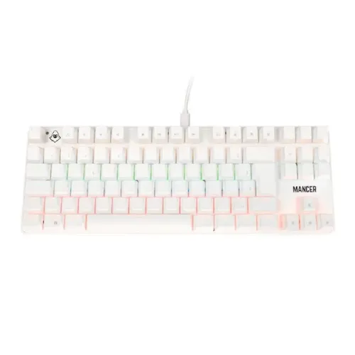 Teclado Mecanico Mancer Shade MK3, Rainbow, Switch Huano Vermelho, Branco