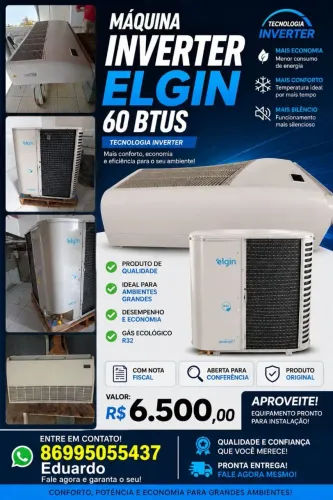 Ar-condicionado Piso Teto 60 mil btus Elgin inverter 