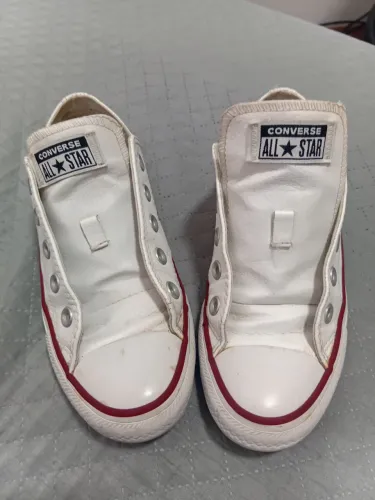 Tênis All Star Converse couro branco