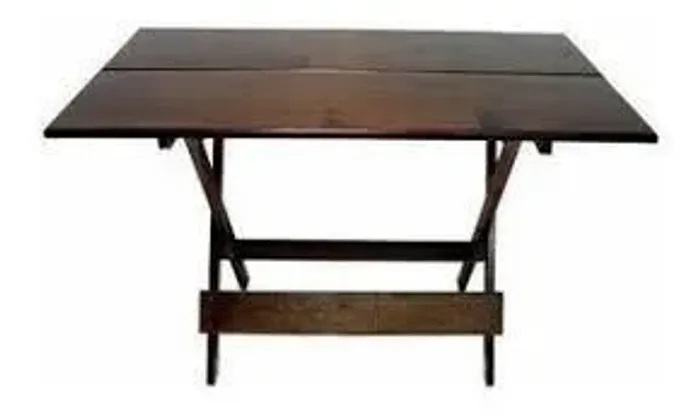 MESA DOBRVAEL DE MADEIRA 70x70 CM PRETA MADESIL