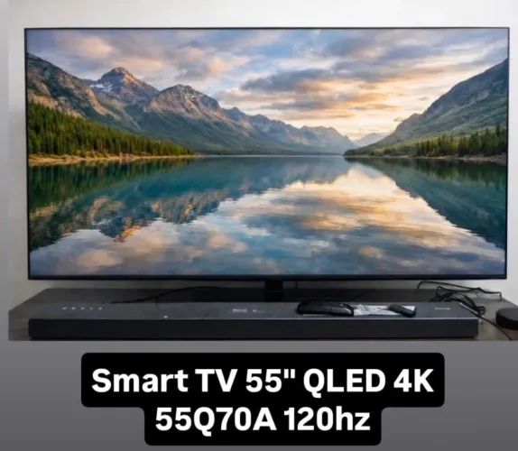 TV QLED Samsung 55 polegadas 4K 120Hz Modelo 55Q70A - Gamer de Verdade!