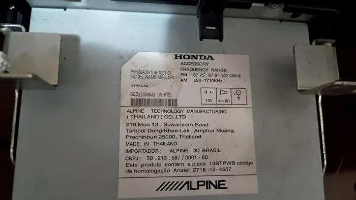 Rádio original Honda fit 17 