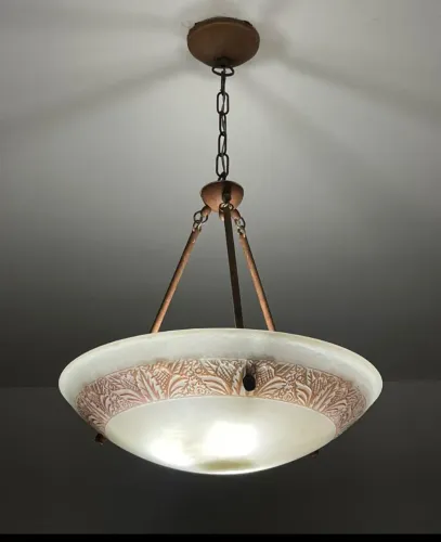 Antiga e Belíssima luminária pendente estilo Art Deco