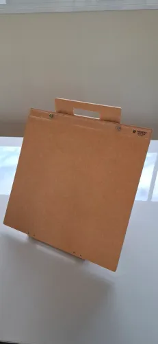 Prancheta Portátil Articulada A3, MDF Natural 6 mm, com Prendedor de Acrílico