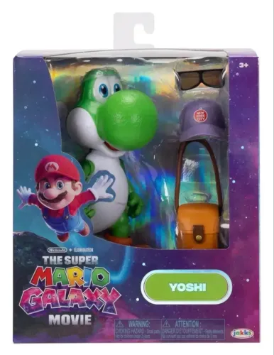 Yoshi - Figura 13cm C/ Acessórios - The Super Mario Galaxy Movie JAKKS Pacific - LACRADO