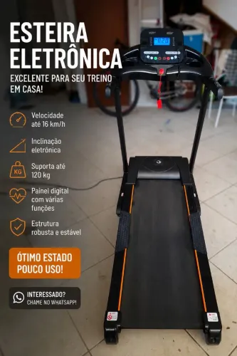 Esteira elétrica com inclinação automática
