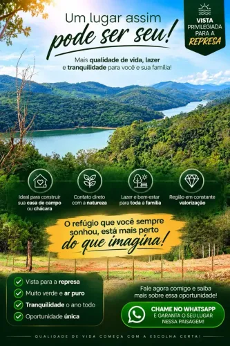 Lote a Venda - Vista e Acesso a Represa! Parcelas até 72x