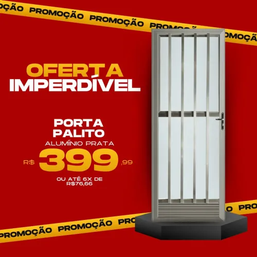 Porta Palito Alumínio Prata