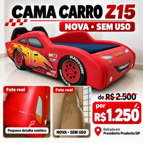 Cama Carro Infantil Z15 NOVA - de R$ 2.500 por R$ 1.250