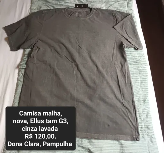 Camisa malha Ellus G3 nova