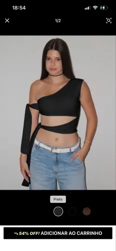 Cropped de faixa