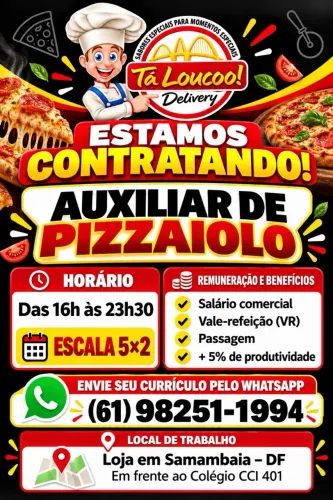 Vaga de pizzaiolo